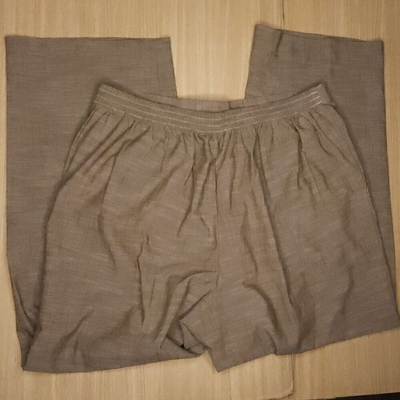 Alfred Dunner Petite Tan Elastic Waist Pants 14P - Picture 2 of 9